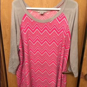 Raglan tunic top